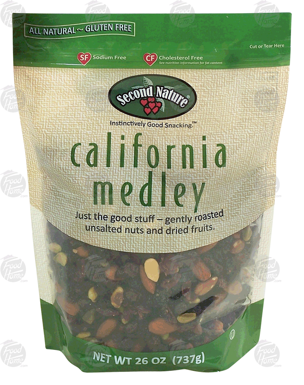 Second Nature california medley unsalted nuts and dried fruits Full-Size Picture